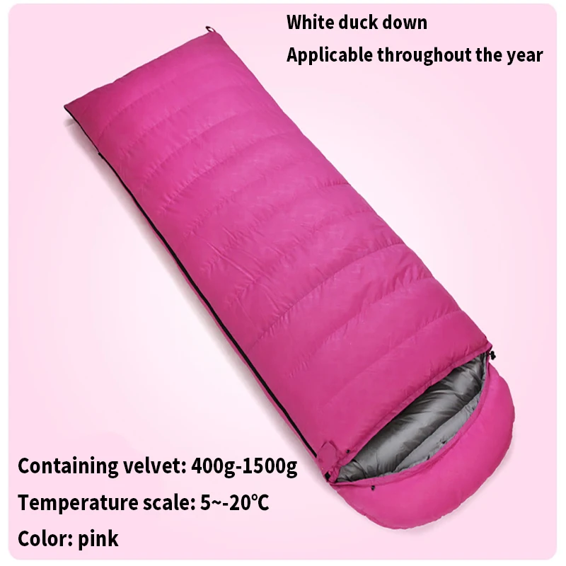 High Quality Large Envelope Style White Duck Down Filled Soft Adult Sleeping Bag, Suitable for Cold Weather Quilt
High Quality Large Envelope Style White Duck Down Filled Soft Adult Sleeping Bag, Suitable for Cold Weather Quilt