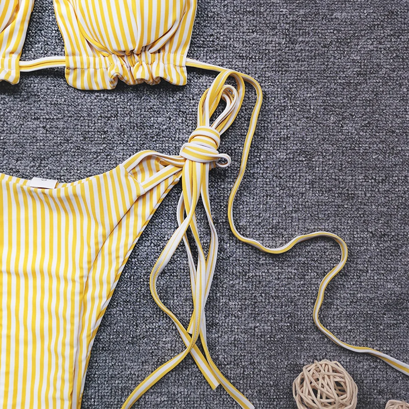 Pleated Bikini 2021 Sexy Women Striped Swimsuit Maillot De Bain Bandeau Bandage Swimsuit Summer Women Thong Beachwear Backless
Pleated Bikini 2021 Sexy Women Striped Swimsuit Maillot De Bain Bandeau Bandage Swimsuit Summer Women Thong Beachwear Backless