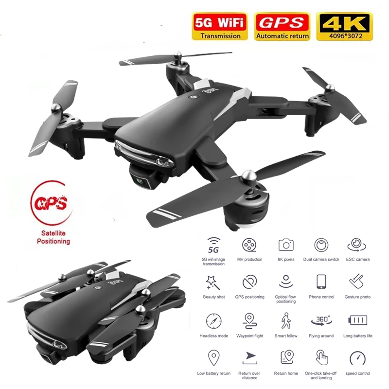 

KK7 Pro Drone 4K GPS With Dual Profissional Camera 5G WiFi FPV RC Quadcopter Kit Optical Flow Positioning Follow Me Mini Drones