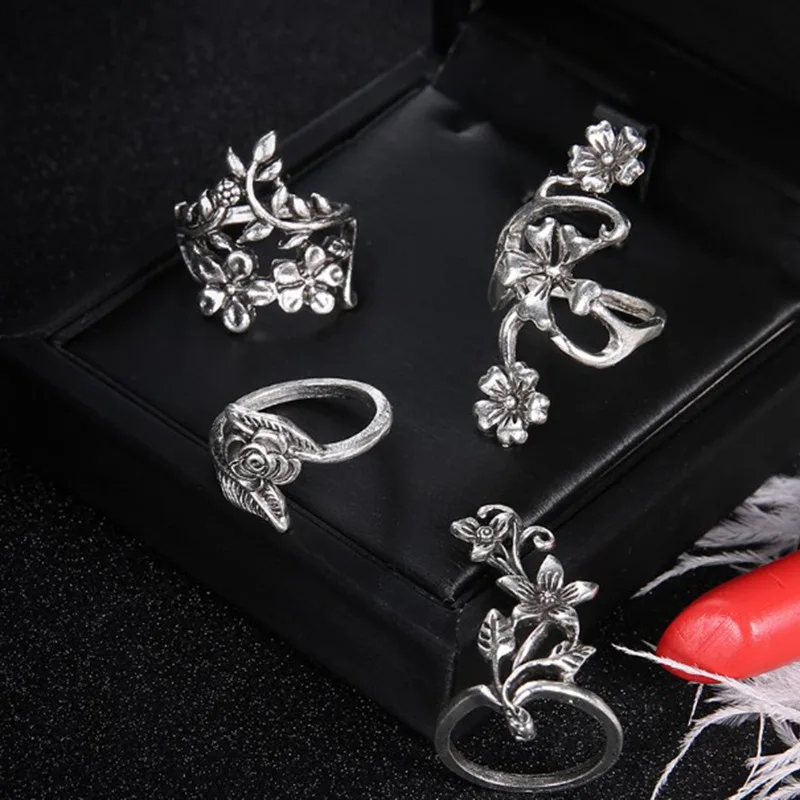 Vintage Ancient Silver Sen Vine Leaves Flower Rose Women Girl Charming Bohemia Antique Silver Color Floral Knuckle Ring
Vintage Ancient Silver Sen Vine Leaves Flower Rose Women Girl Charming Bohemia Antique Silver Color Floral Knuckle Ring