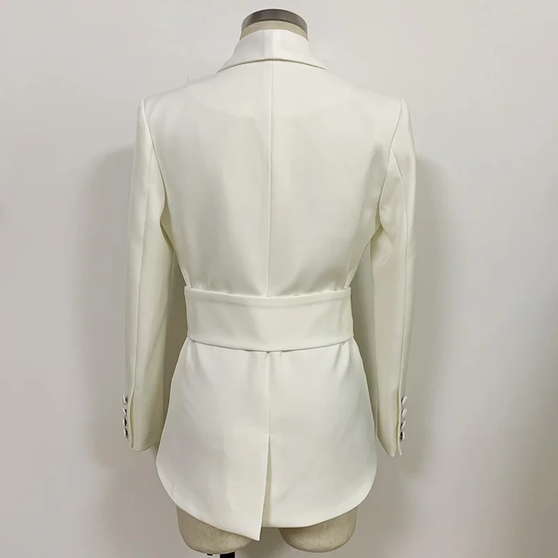 HIGH QUALITY Newest 2021 Designer Blazer Jacket Women's Double Breasted Satin Shawl Collar Belted Blazer
HIGH QUALITY Newest 2021 Designer Blazer Jacket Women's Double Breasted Satin Shawl Collar Belted Blazer