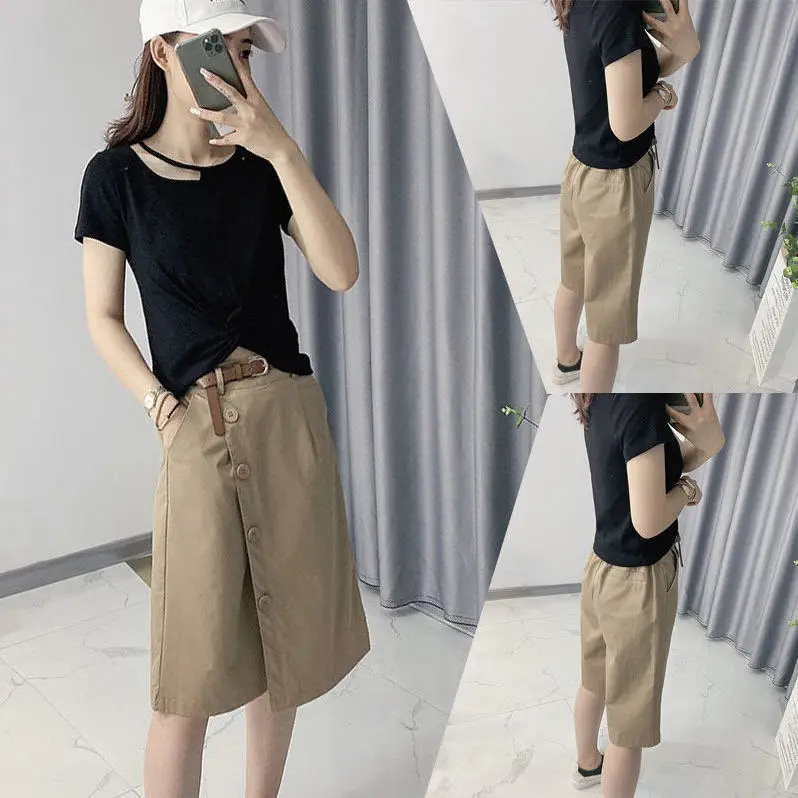 Culottes Amoi Loose Five-point Pants Women Irregular Mid-length Seven-point Fake Two-piece Trousers Casual Straight-leg Pants
Culottes Amoi Loose Five-point Pants Women Irregular Mid-length Seven-point Fake Two-piece Trousers Casual Straight-leg Pants