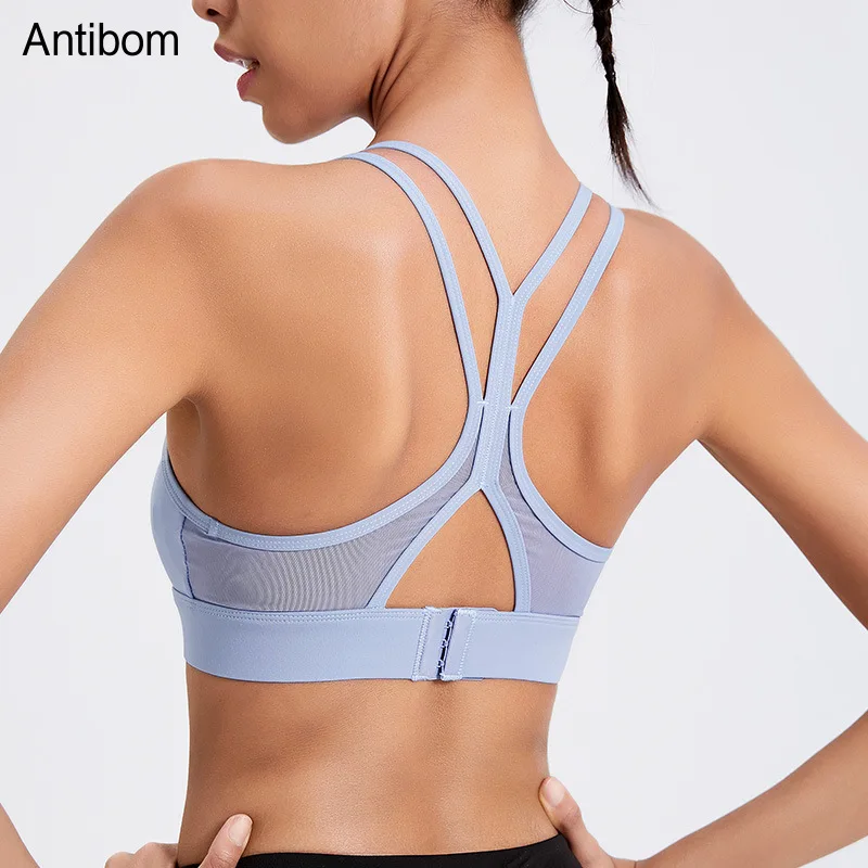 Antibom Fitness Strap Sports Bra Adjustable Band Workout Gym Crop Tops Mesh Pathwork Design Breathable Quick Dry Activewear
Antibom Fitness Strap Sports Bra Adjustable Band Workout Gym Crop Tops Mesh Pathwork Design Breathable Quick Dry Activewear