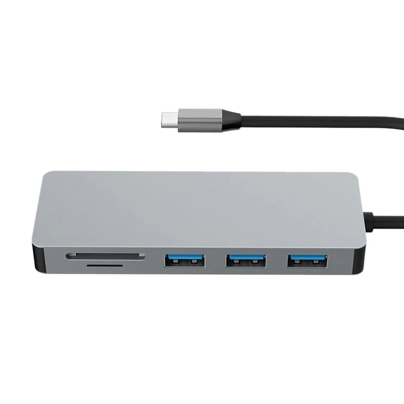 Док-станция USB C HUB 6 в 1, кардридер, многофункциональный хаб, подходит для всех устройств USB C, ПК/планшета/планшетов
Док-станция USB C HUB 6 в 1, кардридер, многофункциональный хаб, подходит для всех устройств USB C, ПК/планшета/планшетов