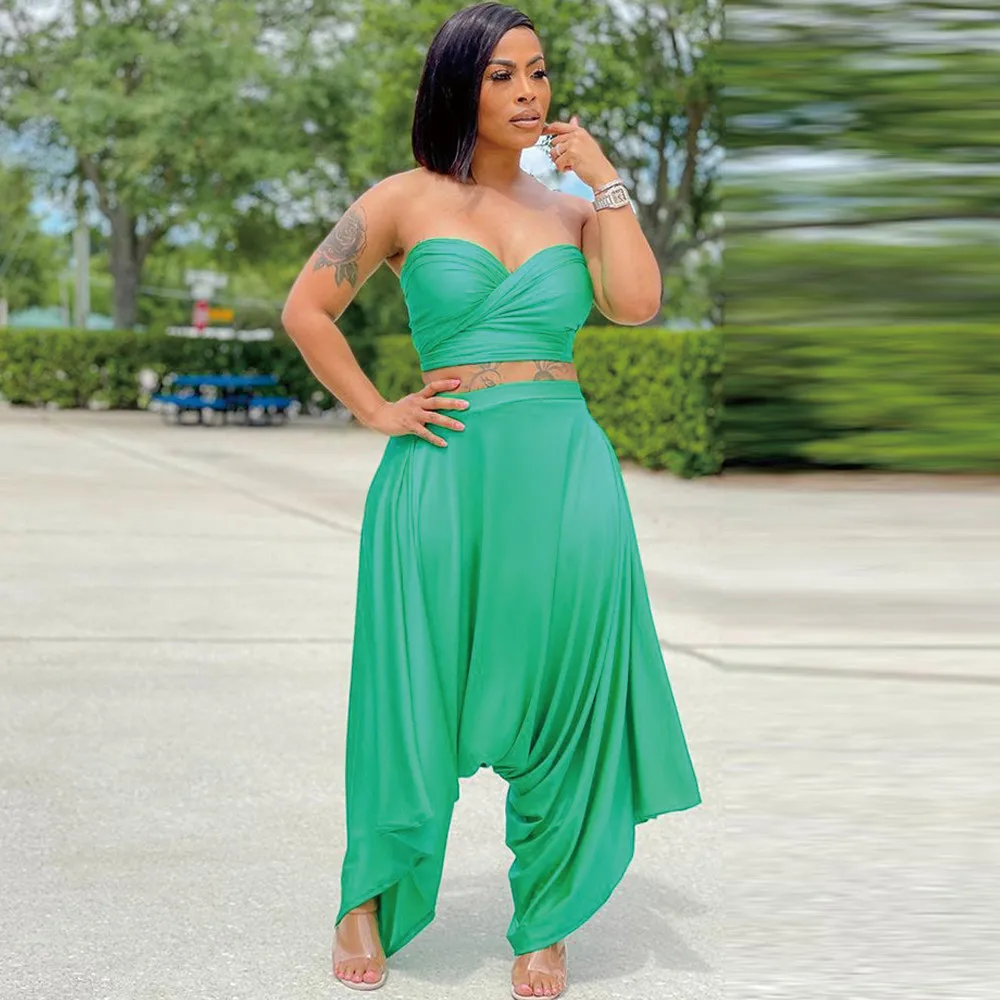 Women Set Summer Clothing 2022 Multiple Ways To Wear Bralette Tube Crop Top and Loose Baggy Jogger Sweatpant 2 Piece Tracksuit
Women Set Summer Clothing 2022 Multiple Ways To Wear Bralette Tube Crop Top and Loose Baggy Jogger Sweatpant 2 Piece Tracksuit