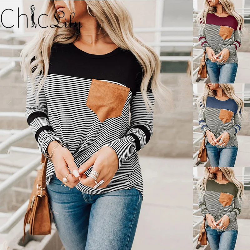 Chiclilly Casual Striped Print Long Sleeve T-Shirt Color Block Top Oversize Streetwear O-Neck Tshirts Spring Autumn Harajuku
Chiclilly Casual Striped Print Long Sleeve T-Shirt Color Block Top Oversize Streetwear O-Neck Tshirts Spring Autumn Harajuku