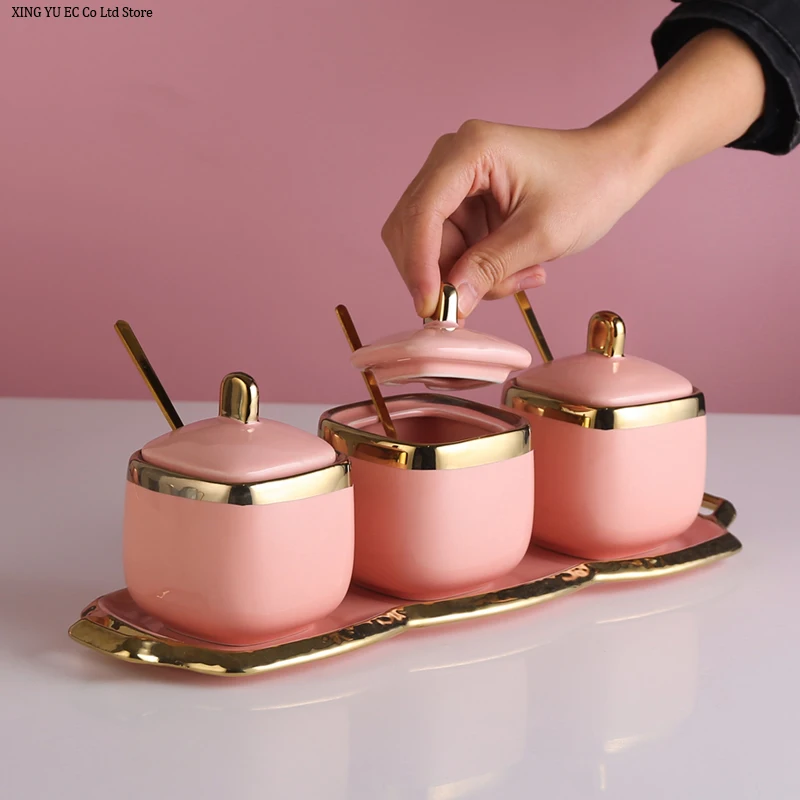 Ceramic Household Seasoning Jar with Lid Monosodium Glutamate Salt Bowl Sugar Bowl Combo Set Creative Kitchen Seasoning Box
Ceramic Household Seasoning Jar with Lid Monosodium Glutamate Salt Bowl Sugar Bowl Combo Set Creative Kitchen Seasoning Box