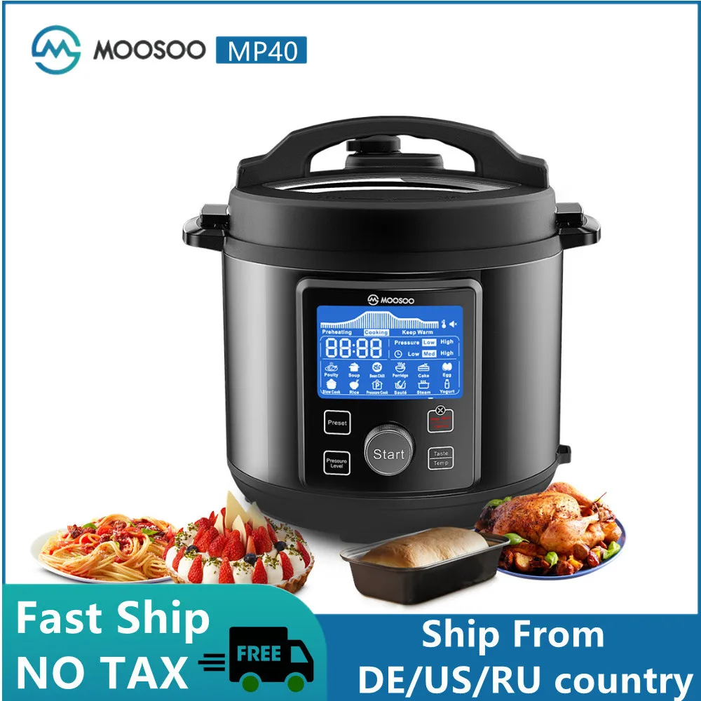MOOSOO Electric Pressure Cooker Household Multi-Function Stainless Steel Liter Pressure Cooker Electric Cooker Instant Pot MP40
MOOSOO Electric Pressure Cooker Household Multi-Function Stainless Steel Liter Pressure Cooker Electric Cooker Instant Pot MP40