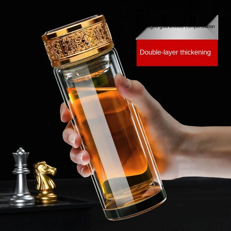 300ml/500ml Thickened double-layer glass drinking cup large-capacity portable household anti-scalding tea cup for men and women
300ml/500ml Thickened double-layer glass drinking cup large-capacity portable household anti-scalding tea cup for men and women