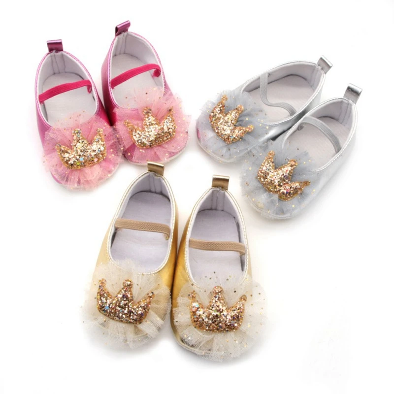 Newborn Baby Girl Shoes Soft Anti-Slip Crib Shoes Sequin Crown Princess Shoes for 0-18 Months First Walkers wf
Newborn Baby Girl Shoes Soft Anti-Slip Crib Shoes Sequin Crown Princess Shoes for 0-18 Months First Walkers wf
