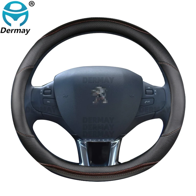 Для Peugeot 208 2012 ~ 2018 чехол рулевого колеса автомобиля углеродное волокно +