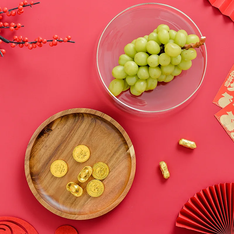 Food Storage Container Fruit Bowl Creative Double Layer Glass Dried Fruit Sunflower Seed Nuts Plate Wood Candy Storage Box
Food Storage Container Fruit Bowl Creative Double Layer Glass Dried Fruit Sunflower Seed Nuts Plate Wood Candy Storage Box