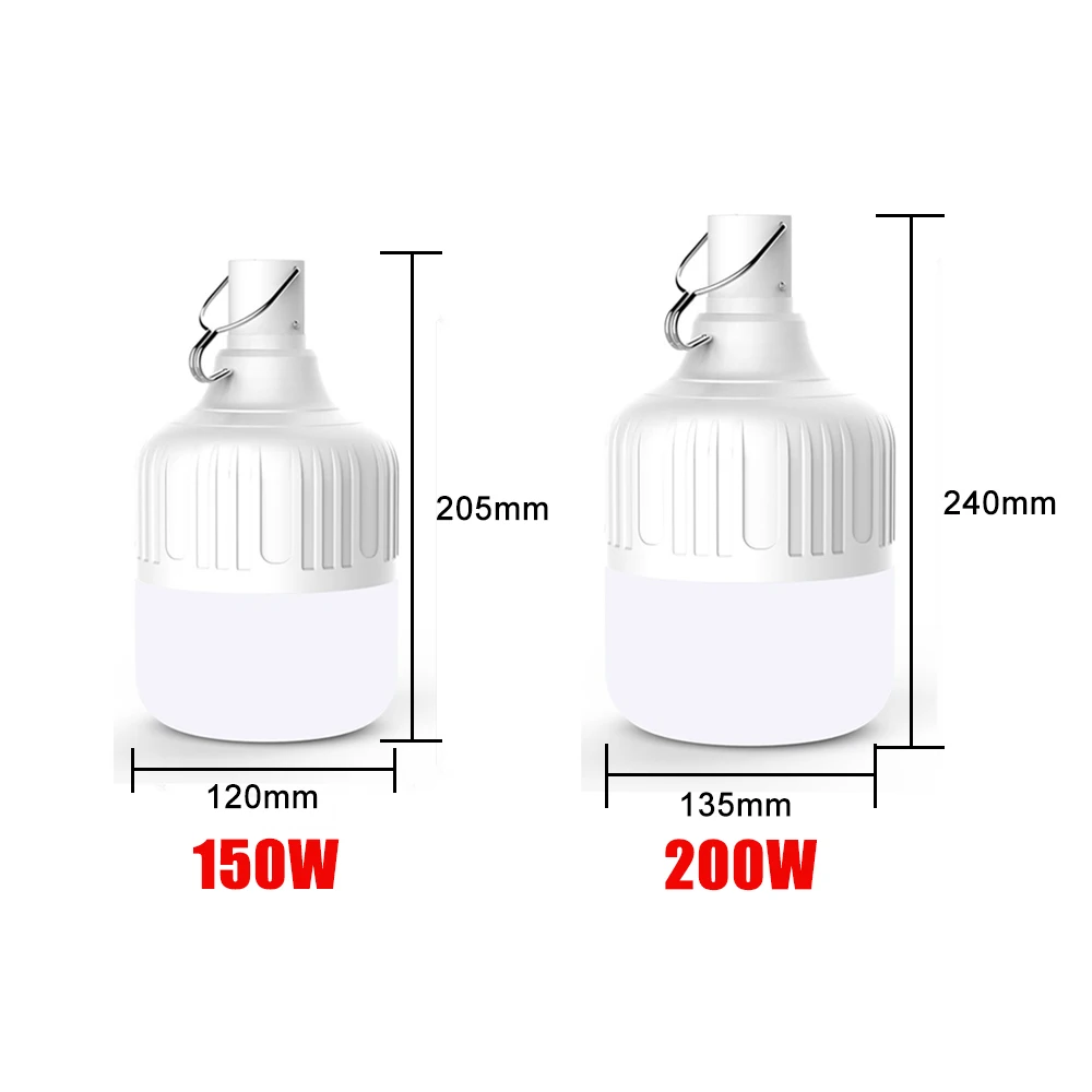 Camping Hiking USB Rechargeable Lamp Portable Lantern Camping Lights Bulb 100W/150W Camping Equipment 5V LED For Tent Lanterns
Camping Hiking USB Rechargeable Lamp Portable Lantern Camping Lights Bulb 100W/150W Camping Equipment 5V LED For Tent Lanterns
