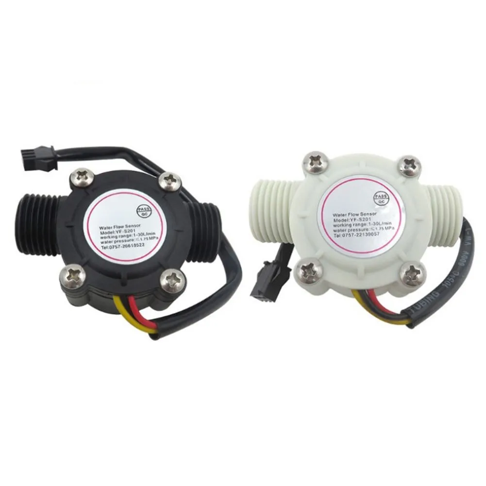 Water Flow Sensor YF-S201B 4 Points G1/2 Interface Hall Meter Nylon Water Sensor DC5~18V 1~30L\MIN Electrical Equipment
Water Flow Sensor YF-S201B 4 Points G1/2 Interface Hall Meter Nylon Water Sensor DC5~18V 1~30L\MIN Electrical Equipment