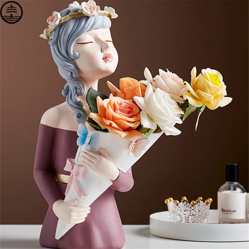 BAO GUANG TA Nordic Abstract Goddess Vase Art Dried Flower Arrangement Ideas Resin Craft Luxurious Girl Home Decoration R6233
BAO GUANG TA Nordic Abstract Goddess Vase Art Dried Flower Arrangement Ideas Resin Craft Luxurious Girl Home Decoration R6233