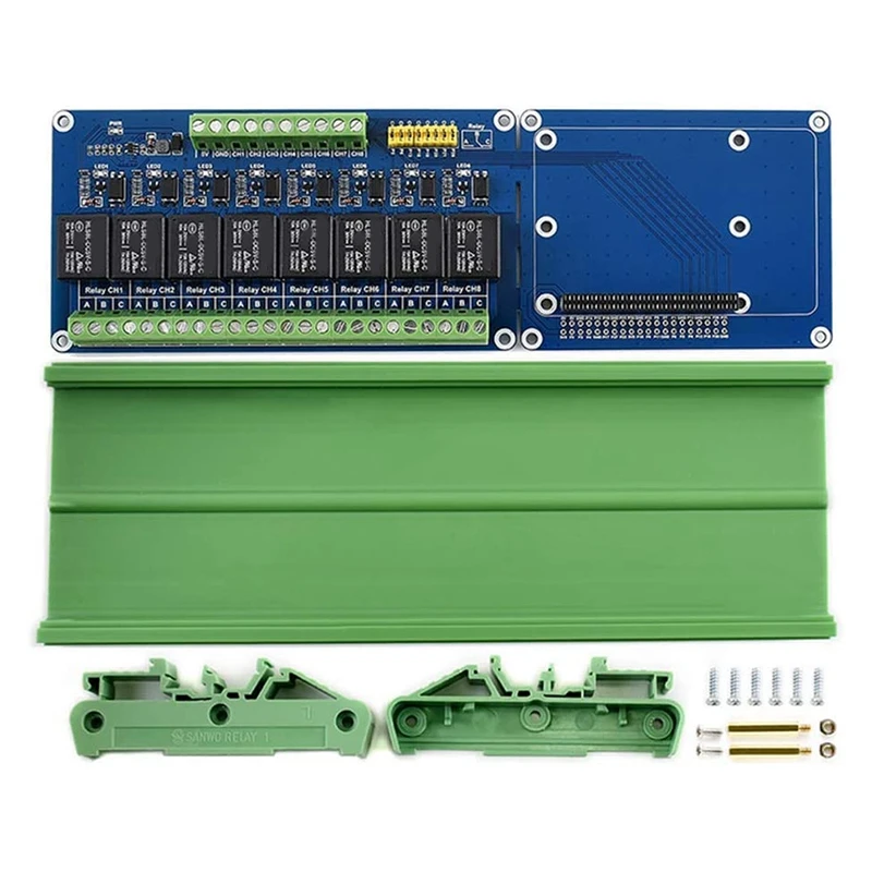 Waveshare 8-Channel Relay Expansion Board 40PIN GPIO Header 5V Power Relay Module Board for Raspberry Pi 3 Model B+ B