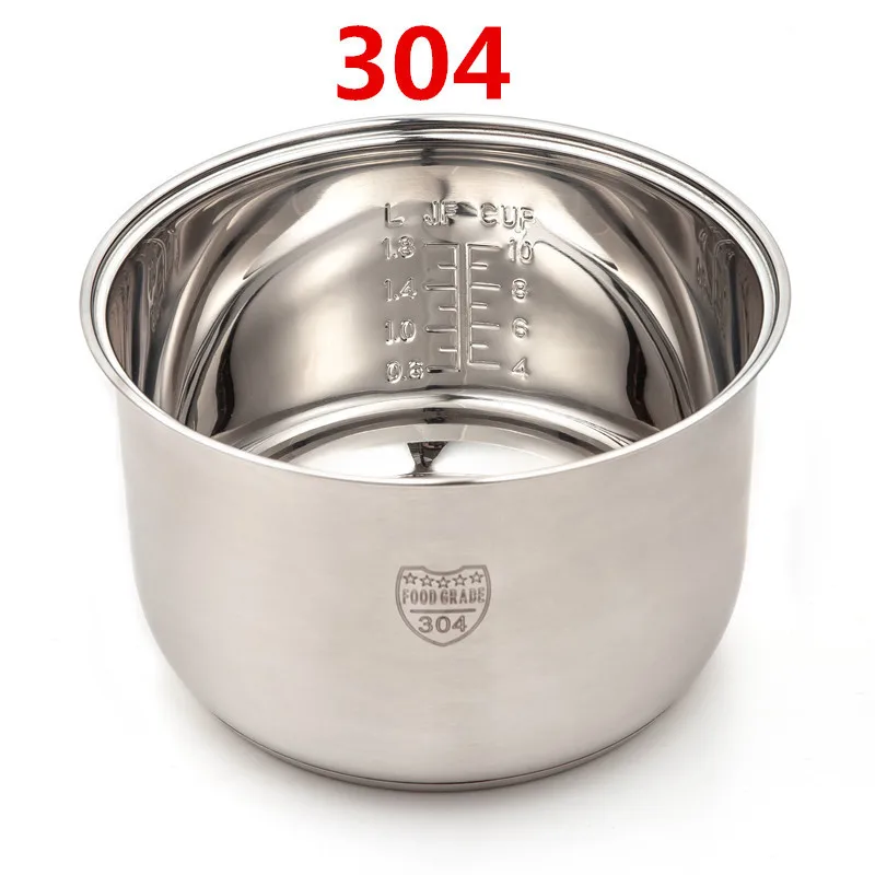 304 stainless steel rice cooker inner container Non stick Cooking Pot Replacement Accessories kitchen food Rice Cooker liner
304 stainless steel rice cooker inner container Non stick Cooking Pot Replacement Accessories kitchen food Rice Cooker liner