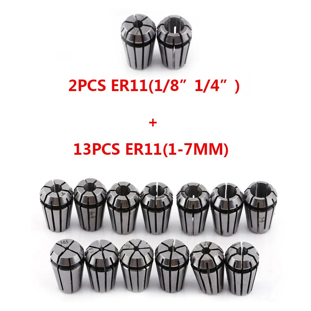 spring collet Accuracy Collet Chuck ER11 Spring Steel 1-7mm CNC Milling Engraving Lathe Milling Tool Engraving machine 15PCS
spring collet Accuracy Collet Chuck ER11 Spring Steel 1-7mm CNC Milling Engraving Lathe Milling Tool Engraving machine 15PCS