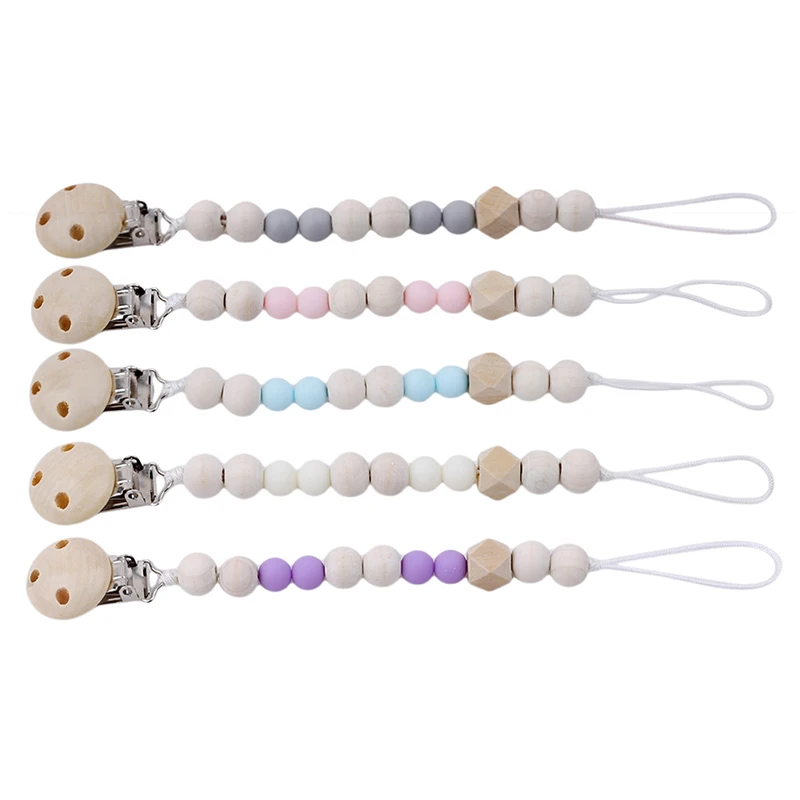 Wooden Baby Pacifier Clip Chains Infant Toddler Crochet Beads Silicone Beads Pacifier Holder Toy Leash Strap
Wooden Baby Pacifier Clip Chains Infant Toddler Crochet Beads Silicone Beads Pacifier Holder Toy Leash Strap