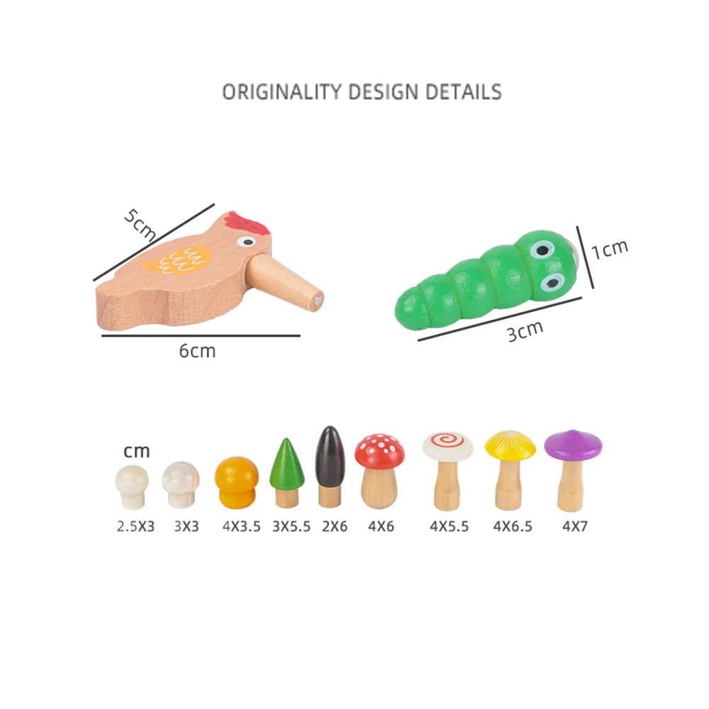 Montessori Puzzle Magnetic Woodpecker Catch Worm Toy Picking Mushrooms Game Cute Bird Feeding Game Kids Wooden Fishing Toys Gift
Montessori Puzzle Magnetic Woodpecker Catch Worm Toy Picking Mushrooms Game Cute Bird Feeding Game Kids Wooden Fishing Toys Gift