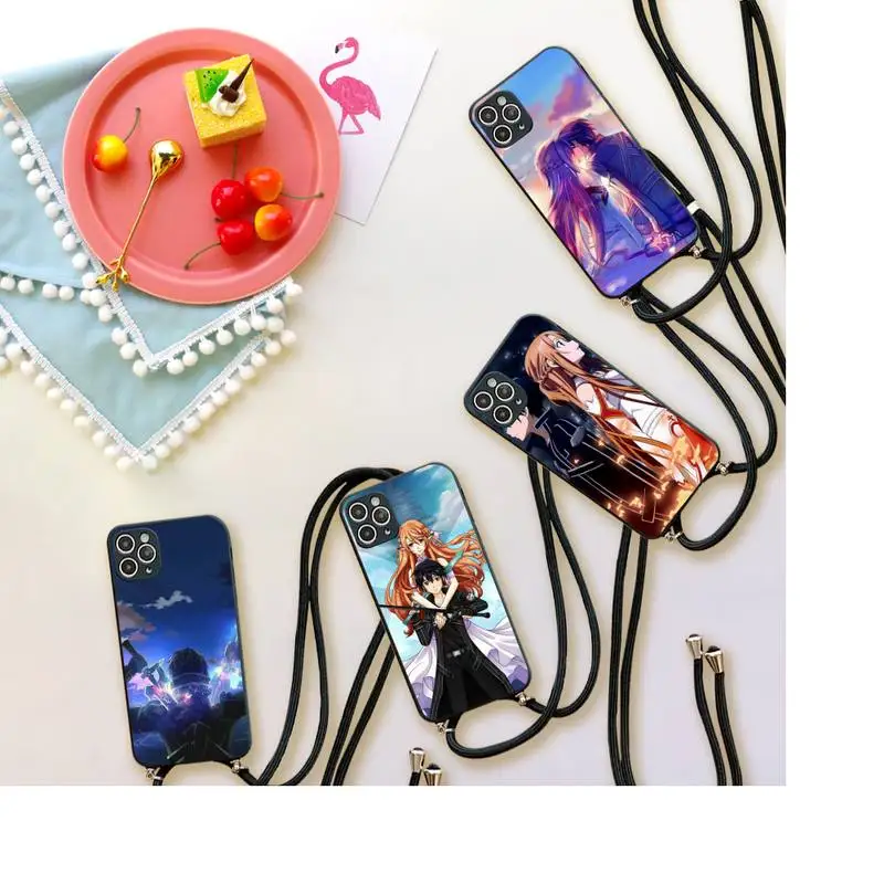 Sword Art Online SAO Anime Manga Phone Case For iPhone 7 8 11 12 X XS XR MINI Pro Max Plus Strap Cord Chain Lanyard soft
Sword Art Online SAO Anime Manga Phone Case For iPhone 7 8 11 12 X XS XR MINI Pro Max Plus Strap Cord Chain Lanyard soft