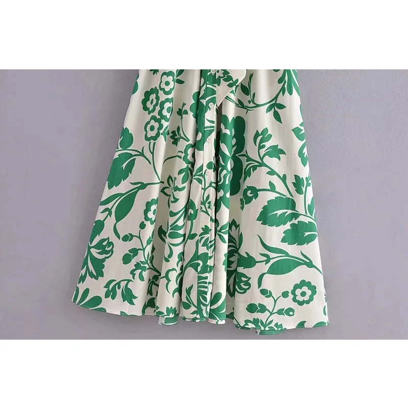 Za 2021 Green Dress Women Shirt Dress Woman Summer Vintage Print Dresses Ladies Elegant Belt Beach Casual Women's Dresses
Za 2021 Green Dress Women Shirt Dress Woman Summer Vintage Print Dresses Ladies Elegant Belt Beach Casual Women's Dresses