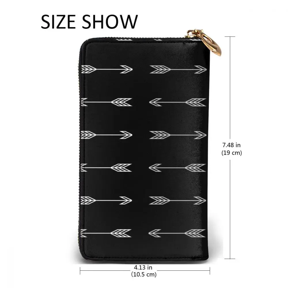 Fashion Leather Wallet White Arrow Pattern Long Zipper Wallet Clutch Bag Purse for Woman Man Girls Boys
Fashion Leather Wallet White Arrow Pattern Long Zipper Wallet Clutch Bag Purse for Woman Man Girls Boys