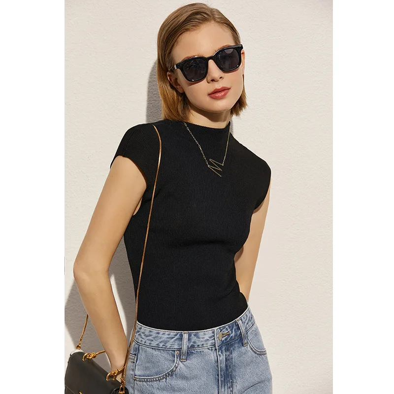 Amii Minimalism Spring Summer New Women's Tanks Offical Lady Women's Turtleneck Sweater Causal Solid Sleeveless Tanks 12130112
Amii Minimalism Spring Summer New Women's Tanks Offical Lady Women's Turtleneck Sweater Causal Solid Sleeveless Tanks 12130112