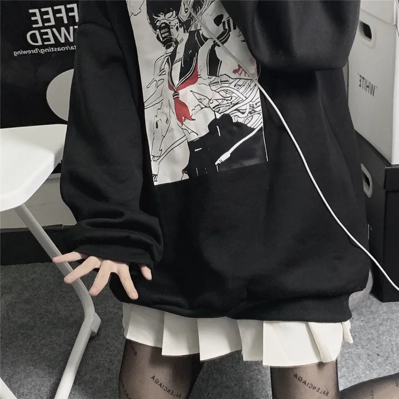 KOSAHIKI Harajuku Cartoon Print Women Pullover Japanese Streetwear Fleece Hoodie Casual Loose O Neck Spring Autumn Sweatshirt
KOSAHIKI Harajuku Cartoon Print Women Pullover Japanese Streetwear Fleece Hoodie Casual Loose O Neck Spring Autumn Sweatshirt