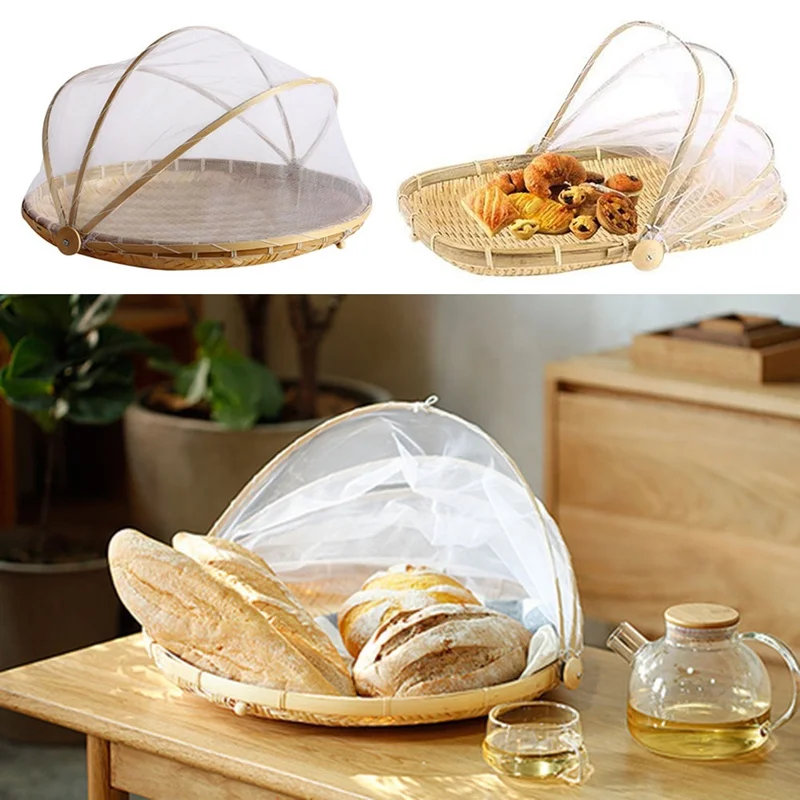 Hand-Woven Insect-Proof Bamboo Basket Bread Basket Picnic Basket Fruit Vegetable Basket Food Serving Basket kitchen Accessories
Hand-Woven Insect-Proof Bamboo Basket Bread Basket Picnic Basket Fruit Vegetable Basket Food Serving Basket kitchen Accessories