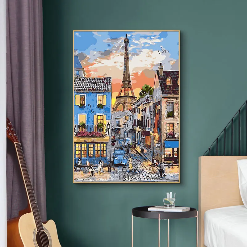 Scenic Street Canvas Painting on the Wall Abstract Paris Tower Posters and Prints Wall Art Pictures for Living Room Decoration
Scenic Street Canvas Painting on the Wall Abstract Paris Tower Posters and Prints Wall Art Pictures for Living Room Decoration