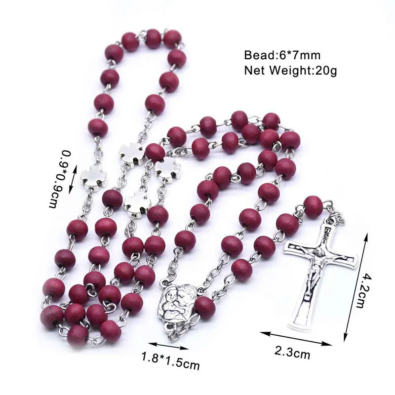 Religious Rose-Cented Red Coffee Wood Beads Rosary Curved Needle Necklaces Are Available As Gift For Both Men And Women
Religious Rose-Cented Red Coffee Wood Beads Rosary Curved Needle Necklaces Are Available As Gift For Both Men And Women