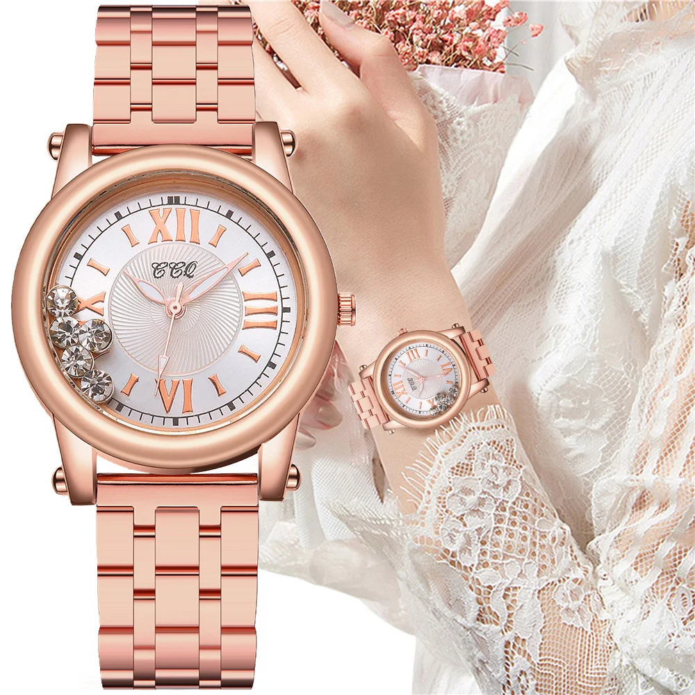 Luxury Rose Gold Stainless Steel Band Women Quartz Watches Fashion Rhinestone Roma Numerals Watch Clock Zegarek Damski
Luxury Rose Gold Stainless Steel Band Women Quartz Watches Fashion Rhinestone Roma Numerals Watch Clock Zegarek Damski