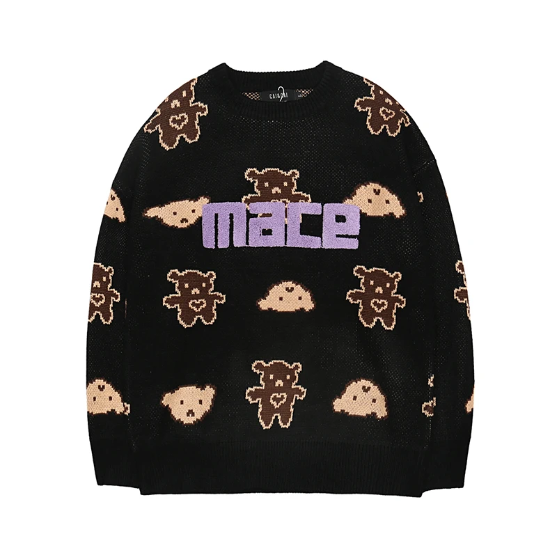 Hip Hop Harajuku Casual Pullover Men Knitted Bear Jumpers Sweaters Streetwear Men Women Knitwear Fashion Tops Knit Outwear
Hip Hop Harajuku Casual Pullover Men Knitted Bear Jumpers Sweaters Streetwear Men Women Knitwear Fashion Tops Knit Outwear