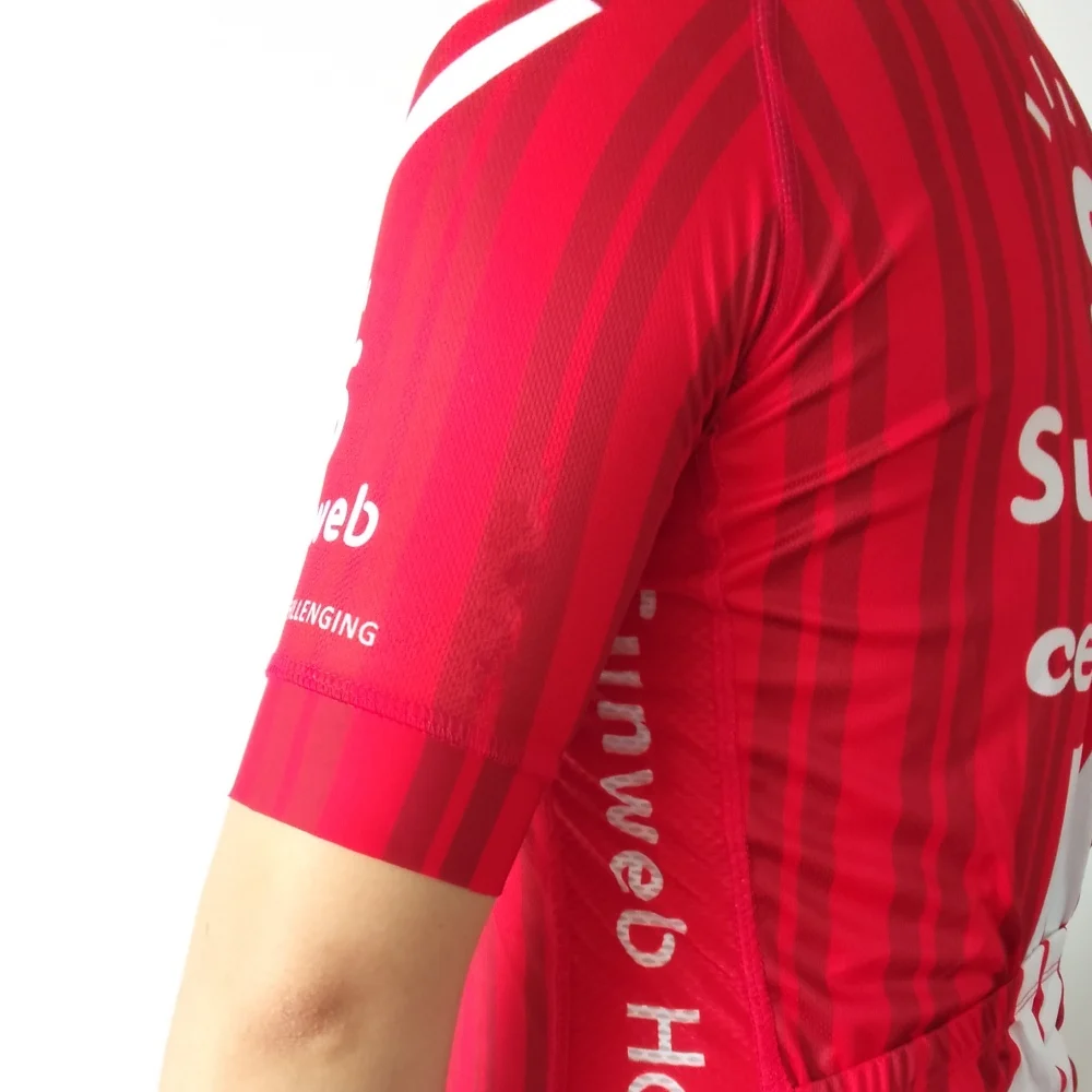 2020 pro team SUNWEB italia манжета Лазерная Резка рукава Красный Велоспорт Джерси летняя
