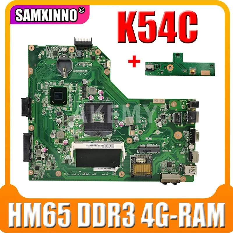 SAMXINNO K54C REV 2.1 Laptop Motherboard for Asus K54C X54C K54L Mainboard PGA989 With HM65 DDR3 4G-RAM
SAMXINNO K54C REV 2.1 Laptop Motherboard for Asus K54C X54C K54L Mainboard PGA989 With HM65 DDR3 4G-RAM