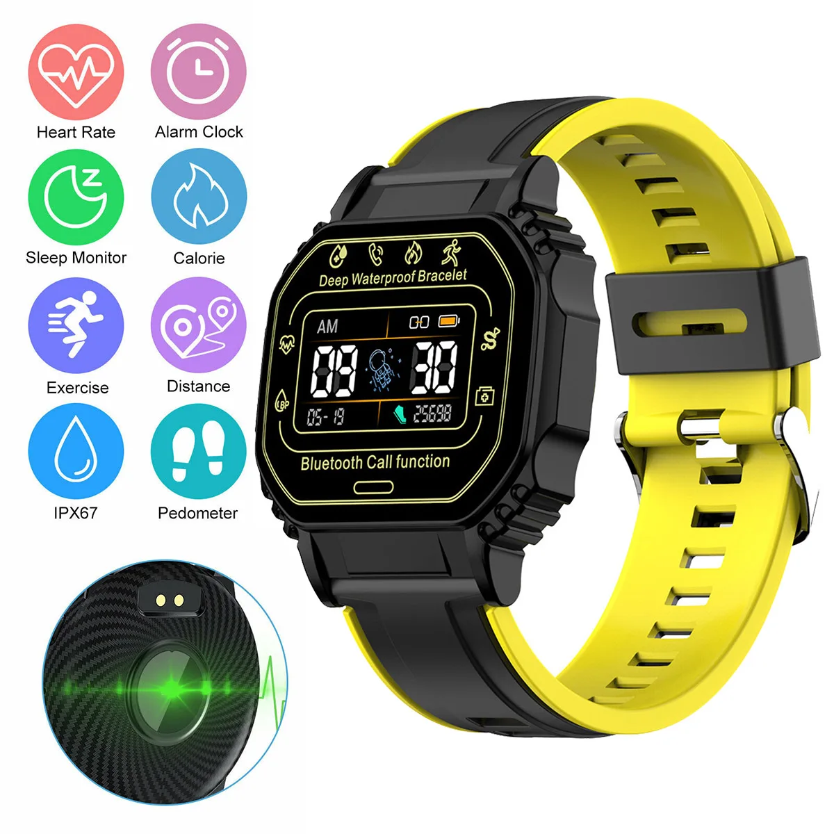 Smart Watch Sports Wristbands Heart Rate Monitor Sleep Exercise Blood Pressure Step Fitness Men Women Gift Call Bracelet
Smart Watch Sports Wristbands Heart Rate Monitor Sleep Exercise Blood Pressure Step Fitness Men Women Gift Call Bracelet