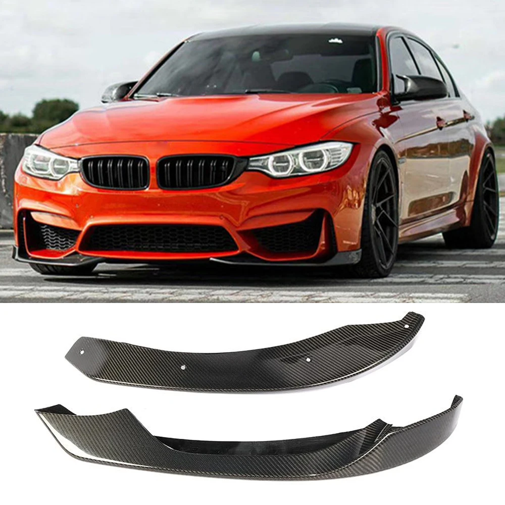 Передний бампер спойлер разветвители для BMW F80 M3 F82 F83 M4 Sedan Coupe Convertible 2014 2018 Winglets из