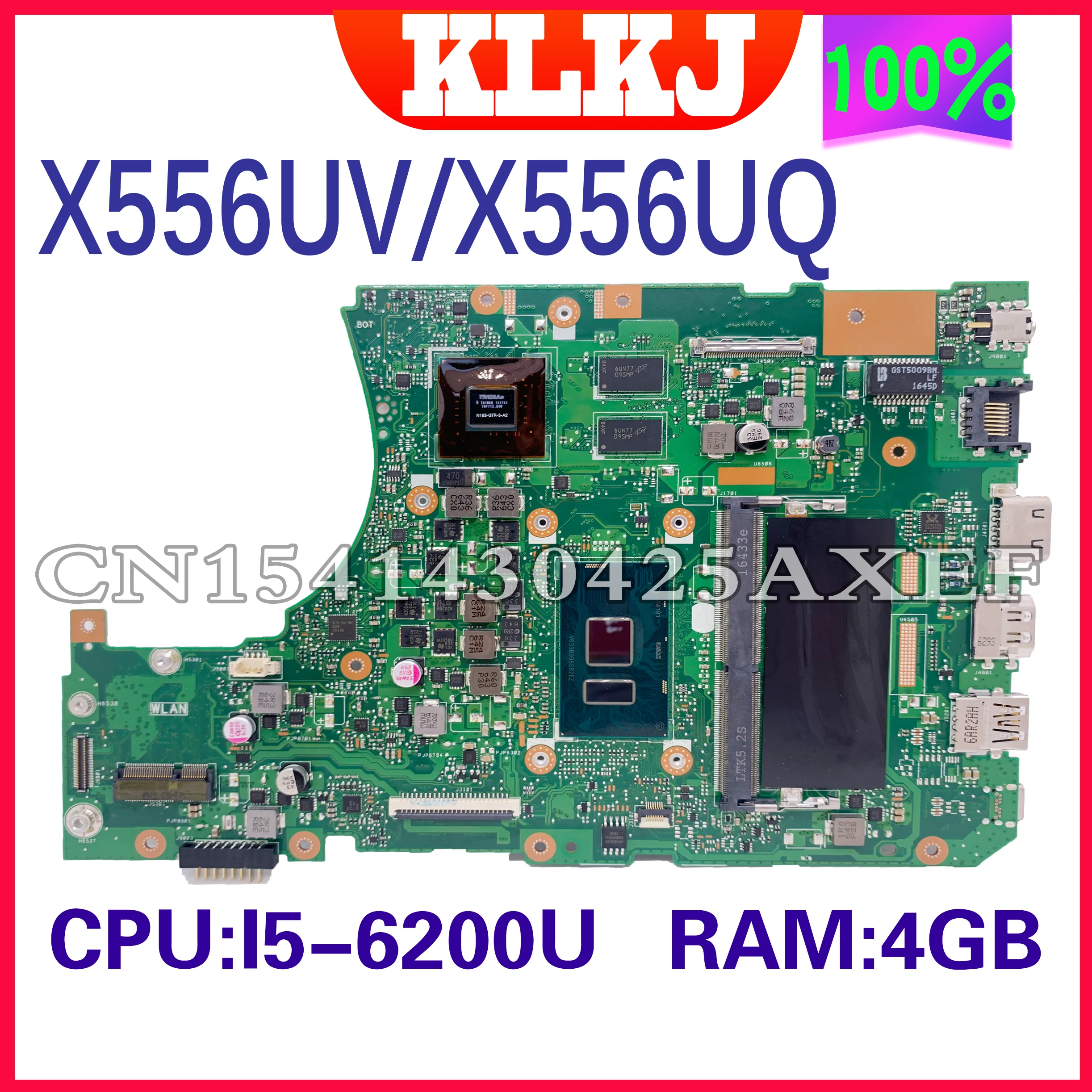 new X556UV Laptop motherboard for ASUS X556UJ X556UR X556UB X556U X556UQK original mainboard with 4GB-RAM I5-6200U 100% tesk OK
new X556UV Laptop motherboard for ASUS X556UJ X556UR X556UB X556U X556UQK original mainboard with 4GB-RAM I5-6200U 100% tesk OK