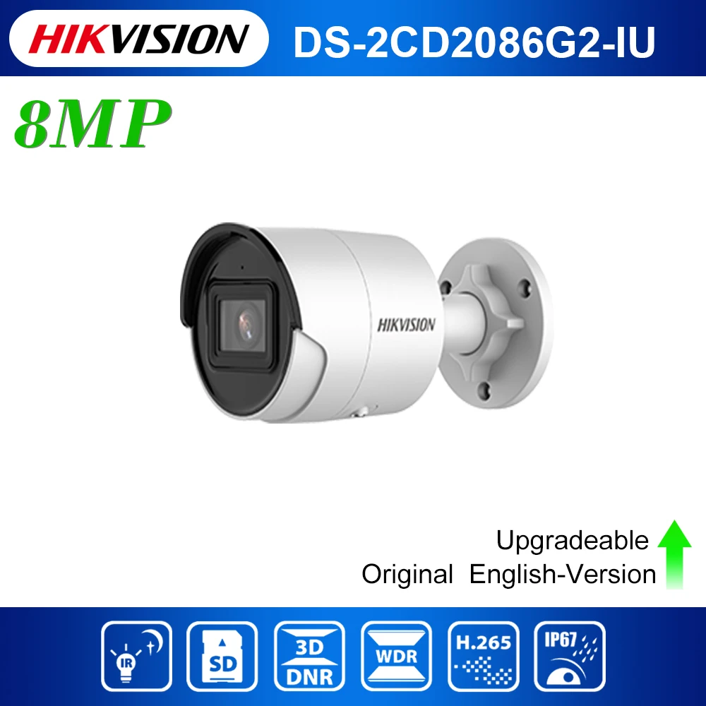 Original International Hikvision AcuSense DS-2CD2086G2-I and DS-2CD2086G2-IU 4K POE 8MP IP66 Fixed Mini Bullet Network Camera
Original International Hikvision AcuSense DS-2CD2086G2-I and DS-2CD2086G2-IU 4K POE 8MP IP66 Fixed Mini Bullet Network Camera