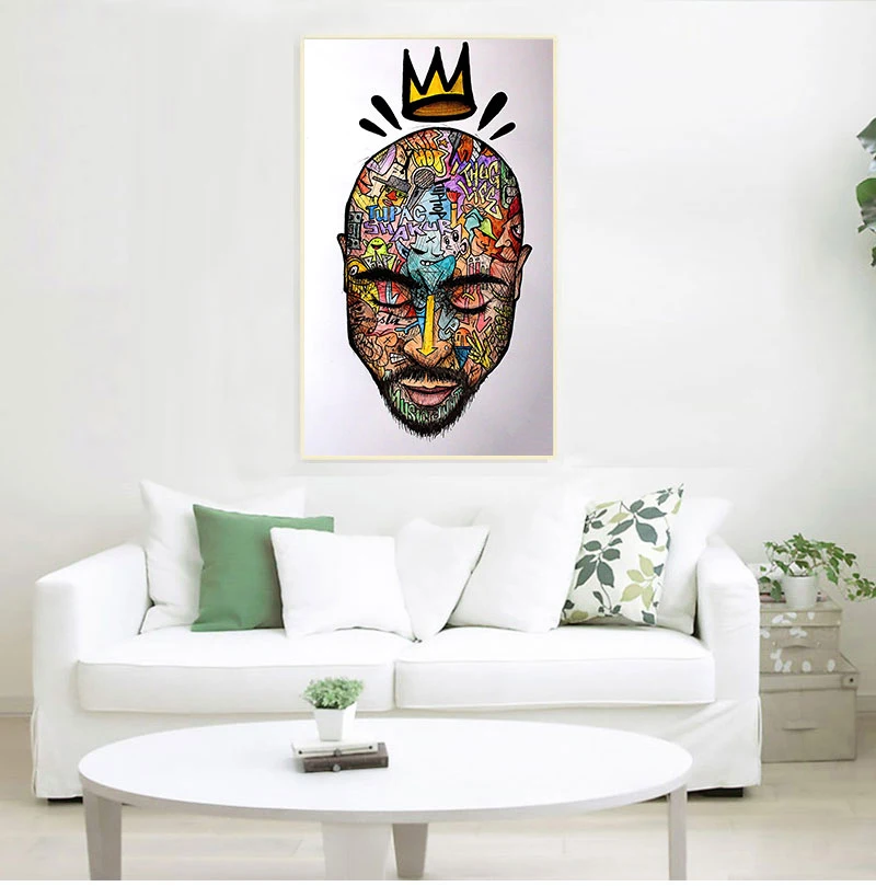 Graffiti Art Canvas Painting Wall Art Abstract Rapper of 2PAC Posters and Prints Street Art Picture for Living Room Home Decor
Graffiti Art Canvas Painting Wall Art Abstract Rapper of 2PAC Posters and Prints Street Art Picture for Living Room Home Decor