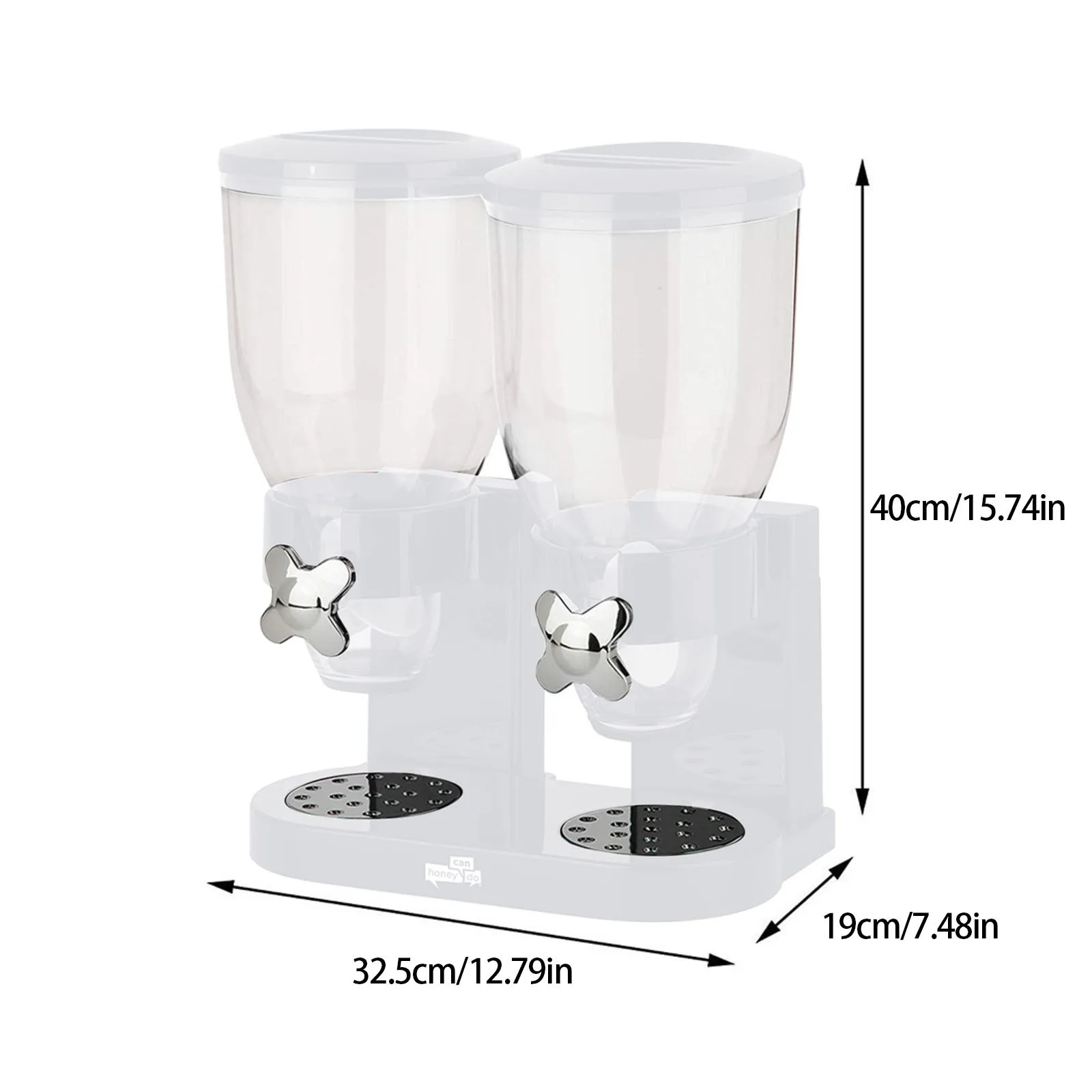 

Double Cylinder Cereal Machine Home Type Kitchen Supplies Mini Cereal Separator Hot Selling Plastic Clear Container