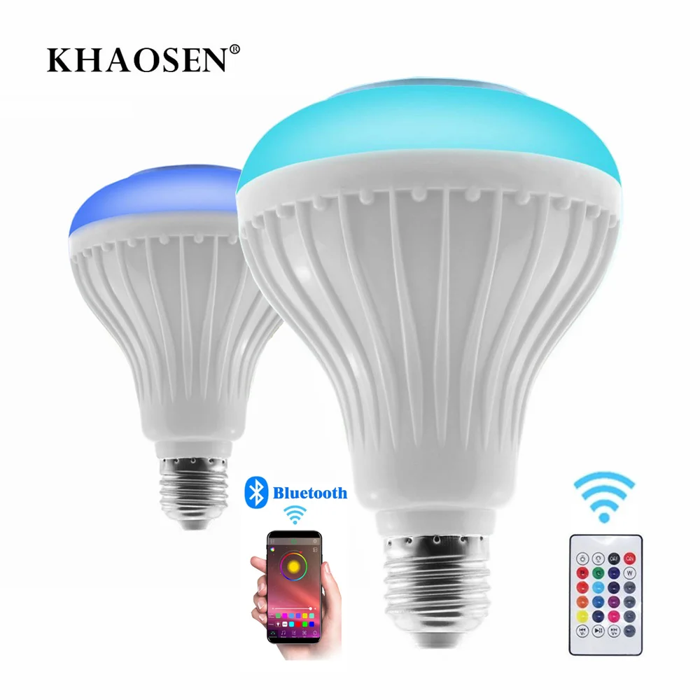 E27 Bluetooth Speaker 3W/7W RGB Bulb LED Lamp 110V 220V Smart Led Light Music Player 12W Stage rotating lights Holiday pairing
E27 Bluetooth Speaker 3W/7W RGB Bulb LED Lamp 110V 220V Smart Led Light Music Player 12W Stage rotating lights Holiday pairing