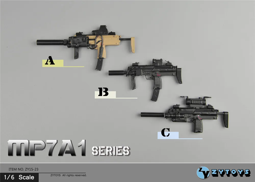 ZYTOYS 1/6th ZY15-23 Weapon Conflict War MP7 PVC Material Can't Be Fired Model For Doll Figures Collect
ZYTOYS 1/6th ZY15-23 Weapon Conflict War MP7 PVC Material Can't Be Fired Model For Doll Figures Collect
