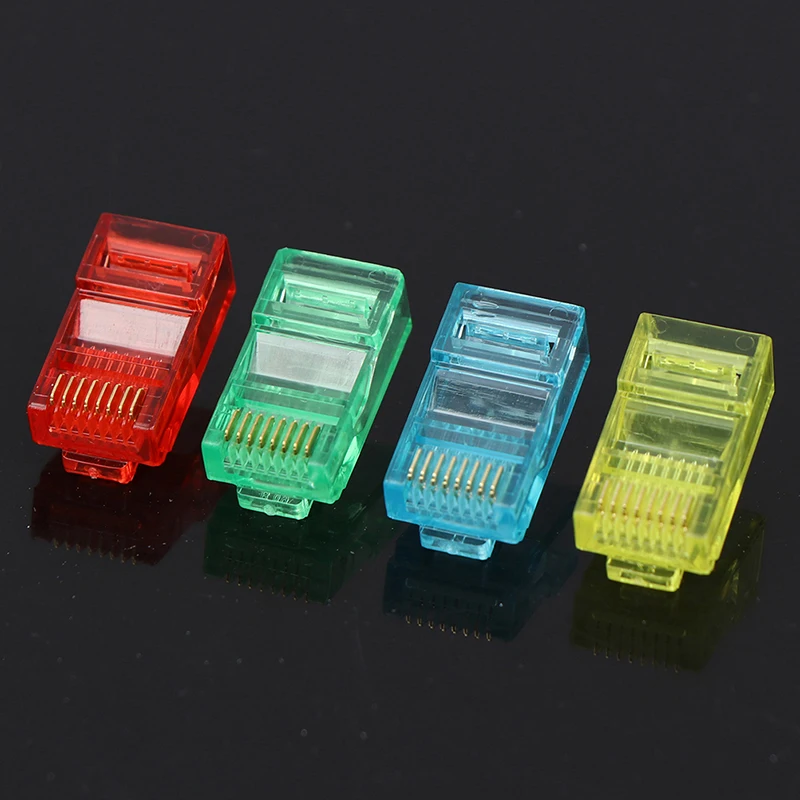 100pcs 8Pin RJ45 Ethernet Cables Module Plug Network Connector RJ-45 Crystal Heads Cat5 Cat5e Crystal Heads
100pcs 8Pin RJ45 Ethernet Cables Module Plug Network Connector RJ-45 Crystal Heads Cat5 Cat5e Crystal Heads