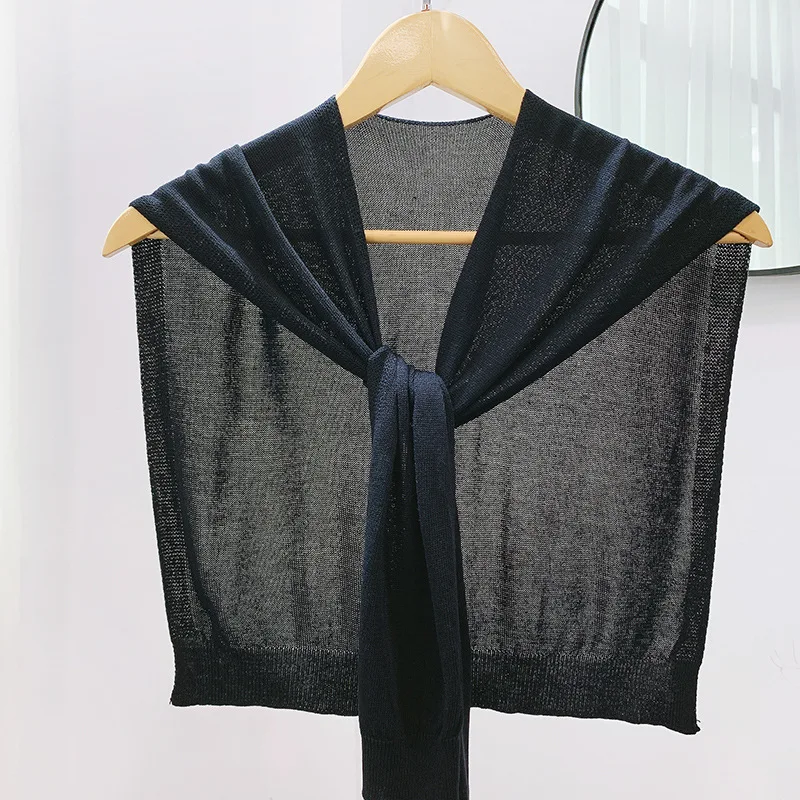 Summer Shoulder Shawl Korean Lightweight Knitted Air Conditioning Room Scarf Female Autumn Neck Guard Ice Silk Cloak E62
Summer Shoulder Shawl Korean Lightweight Knitted Air Conditioning Room Scarf Female Autumn Neck Guard Ice Silk Cloak E62