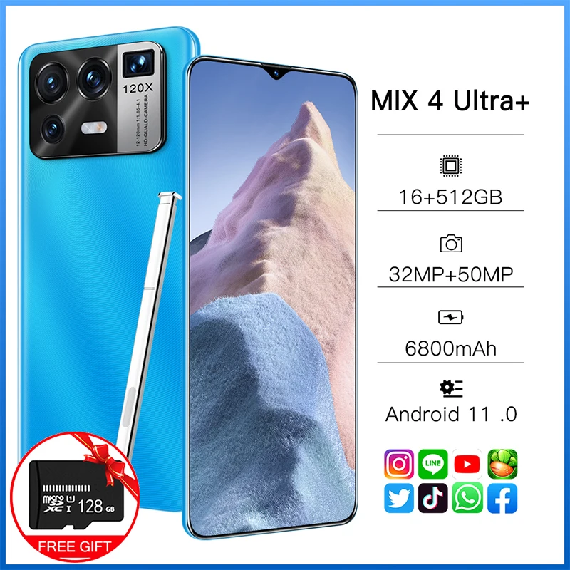 Global Version MIX 4 Ultra 6.7 Inch Smartphones 12+512 Android Phone 6800mAh 32+50MP Camera 5G Mobilephone Support Google 
Global Version MIX 4 Ultra 6.7 Inch Smartphones 12+512 Android Phone 6800mAh 32+50MP Camera 5G Mobilephone Support Google