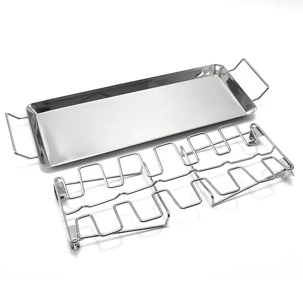 Stainless Steel Chicken Wing Leg Rack Grill Holder With Drip Pan For BBQ Quality BBQ Rib Non Stick Carbon Barbecue Accessories
Stainless Steel Chicken Wing Leg Rack Grill Holder With Drip Pan For BBQ Quality BBQ Rib Non Stick Carbon Barbecue Accessories