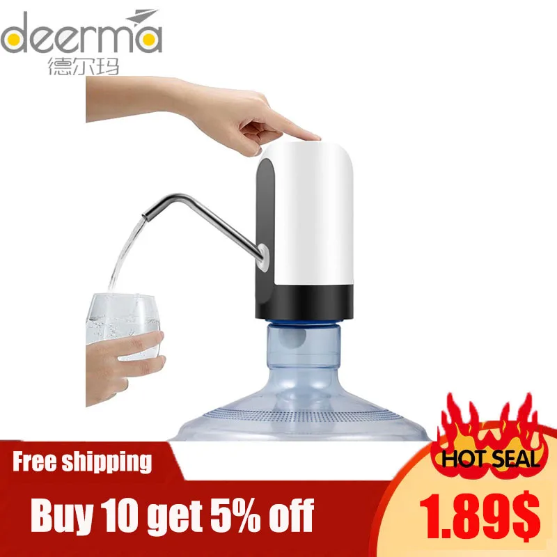 Deerma Water Bottle Pump USB Charging Automatic Electric Water Dispenser Pump Bottle Water Pump Auto Switch Drinking Dispenser
Deerma Water Bottle Pump USB Charging Automatic Electric Water Dispenser Pump Bottle Water Pump Auto Switch Drinking Dispenser