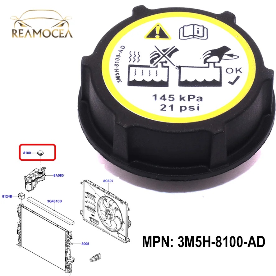 Reamocea 1Pc Black Expansion Water Tank Radiator Cap 3M5H-8100-AD Fit For Ford Focus Fiesta C-max Mondeo Transit
Reamocea 1Pc Black Expansion Water Tank Radiator Cap 3M5H-8100-AD Fit For Ford Focus Fiesta C-max Mondeo Transit